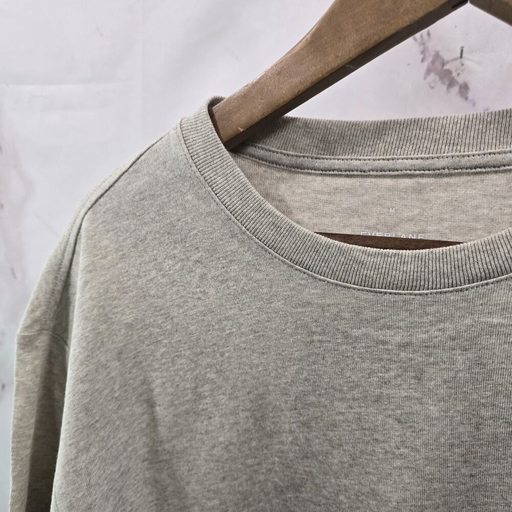 Everlane T Shirt Mens Oatmeal Short Sleeve Crew Organic Cotton Premium Weight - Picture 3 of 11